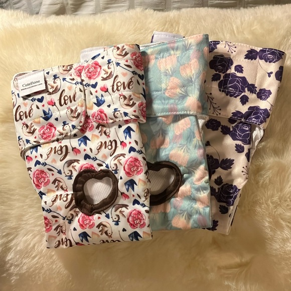 Reusable Doggy Diapers (for dogs under 15lbs) by CuteBone - Picture 1 of 12